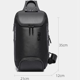 تصویر کوله تک بند ضد سرقت یو اس بی دار بنج BANGE BG-7082 Anti-theft TSA Lock Bag Waterproof Chest Pack BANGE BG-7082 Anti-theft TSA Lock Bag