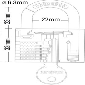 تصویر قفل آویز استنلی مدل 031 