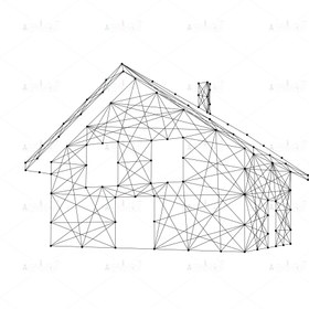 تصویر دانلود وکتور لایه باز با کیفیت خانه خطی نقطه ای 