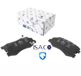 تصویر لنت ترمز چرخ جلو رانا ایساکو جعبه سفید Rana Isaku front wheel brake pads, white box