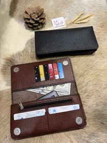 تصویر کیف پول کتی چرم 