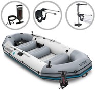 تصویر قایق بادی موتور دار پک کامل INTEX 