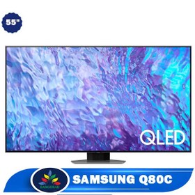 تصویر تلویزیون سامسونگ 55Q80C Samsung 4K QLED TV model Q80C size 55 inches produced in 2023