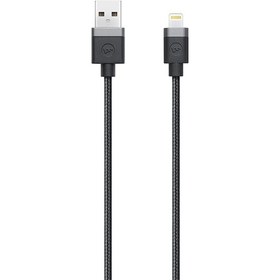 تصویر کابل شارژ یو اس بی به لایتنینگ موفی مشکی mophie USB-A Cable with Lightning Connector (1m) Black 