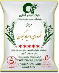 تصویر برنج قهوه ای دمسیاه گیلان 5 کیلوگرم برنج آنلاین 