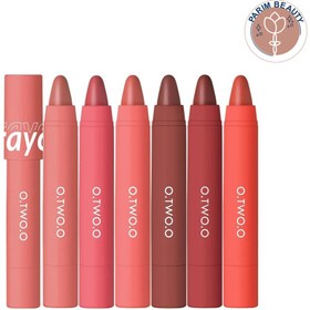 تصویر رژلب مدادی اتوو O.TWO.O New Arrival 6 Color Lipstick Pen Matt Finish Lip Liner Pencil 