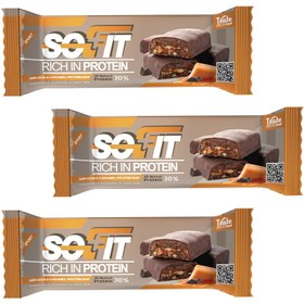 تصویر پروتئین بار پرتقال و روکش شکلات تلخ حجم 45 گرم بسته 3 عددی سوفیت sofit Orange Protein Bar Pack of 3