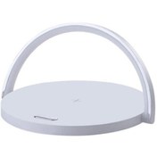 تصویر شارژر وایرلس موبایل ۱۵ وات، هولدر موبایل و چراغ خواب رومیزی چند کاره ایکس او XO WX030 15W Wireless Charger ,Night Light ,Phone Holder -کد 410123 