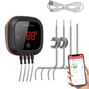 Juseepo Digital Meat Thermometer, Wireless BBQ Thermometer with 4