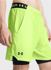 تصویر شلوارک دو در یک وانی‌ش برند under armour Vanish Woven 2-In-1 Shorts