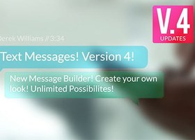 تصویر پروژه افترافکت نمایش صفحه پیامک و چت - Text Messages v4 
