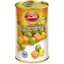 تصویر کنسرو مخلوط سبزیجات قوطی ایزی اپن 410 گرمی سحر 
