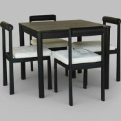 تصویر ست میز و صندلی ناهار خوری مدل لیونا مناسب ۴ نفر 