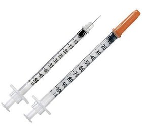 تصویر سرنگ انسولین 1 سی سی G30 یکپارچه آوا بسته بندی تکی Ava Unibody Insulin Syringe-1cc
