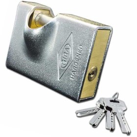 تصویر قفل کتابی گیرا Gira950 95mm کد 020 Gira 950 020 Padlock