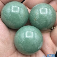 تصویر سنگ گوی یشم (جید) مرمر سبز JADE 