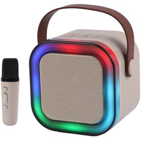 تصویر اسپیکر بلوتوثی رم و فلش خور K12 plus + میکروفون K12 plus Wireless Speaker WITH MICROPHONE