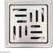 تصویر کفشور استیل 10×10جاستایم - C0305-03-79S1 justime-floor-drain-code-c0305-03-79s1-10-10cm-steel