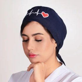 تصویر کلاه ecg سرمه ای 