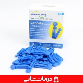 تصویر سوزن لانست دو پر ایزی لایف 100 عدد EASY LIFE TWIST BLOOD LANCETS 100 COUNT