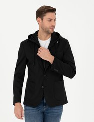 تصویر کت شلوار اسلیم فیت مشکی با کلاه 50287480-VR046 - پیر کاردین - Pierre Cardin -- 967792892- اورجینال 