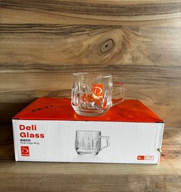 تصویر استکان دسته دار نیزه DELI GLASS 