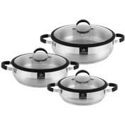 تصویر سرویس تابه استیل 6 پارچه لایف اسمایل مدل LIFEP22SHR-6-3 