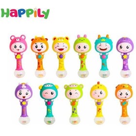 تصویر جغجغه موزیکال hola بنفش هولی تویز Huile toys 