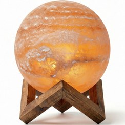 تصویر آباژور سنگ نمک کلکسیونی گوی ژوپیتر (سیاره مشتری) کد89 