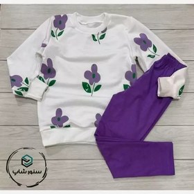 تصویر ست بلوز و شلوار دخترانه طرح گلدار دخترانه مدل SNR125 
