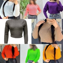 تصویر کراپ بافت فندوقی دخترانه و زنانه مناسب 36تا44 