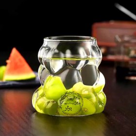 تصویر لیوان حبابی بلور شفاف 