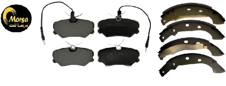 تصویر لنت ترمز جلو و عقب پژو 405 برند مرسا 