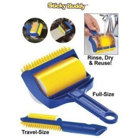 تصویر برس پاک‌کننده پرز دو تکه زرد/آبی برند generic 2-Piece Lint Remover Roller Brush Yellow/Blue