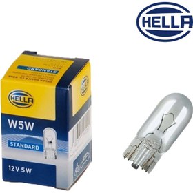 تصویر لامپ هالوژن خودرو W5W هلا – Hella (اصلی) Hella W5W Auto Light Bulb