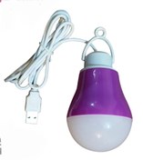 تصویر لامپ آویزدار USB دوکاره با پاوربانک و تایپ C 