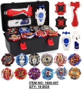 تصویر ست کامل فرفره انفجاری ۱۶۸۸-۰۰۷ با جعبه حمل و ۱۲ فرفره افسانه‌ای 