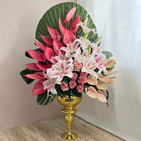 تصویر جام گل تبریک کد 347 