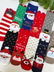 تصویر جوراب نیم ساق کریسمسی 