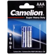 تصویر باتری دوتایی نیم قلمی Camelion Super Heavy Duty 1.5V AAA 