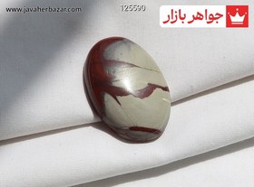 تصویر نگین جاسپر بیضی خوش نقش کد 125590 