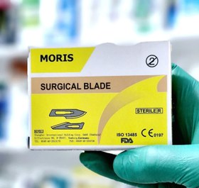 تصویر تیغ بیستوری جراحی موریس سایز 11 بسته 100 عددی Moris surgical blade size 11