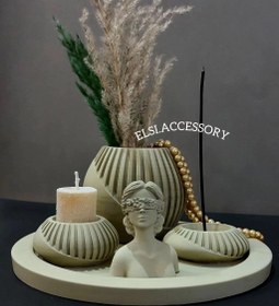 تصویر ست دکوری سنگ مصنوعی زیبا ۵ تیکه - سرویس 5 تیکه Elsiaccessory