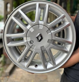 تصویر رینگ فابریک ال۹۰ سایز۱۵ (۱۰۰×۴) نقره‌ای اروند Original wheel Size 15"(4×100) L90 silver Arvand