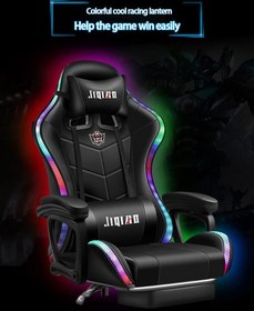 تصویر صندلی گیمینگ Gaming Chair LED Light Racing Chair Office-ارسال 20 روز کاری 