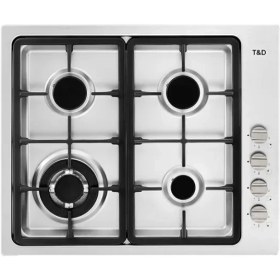 تصویر اجاق گاز استیل ۴ شعله تی اندی مدل TD 151E T&D Steel Hob Model TD 151E