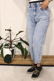 تصویر شلوار جین مام استایل یخی 