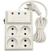 تصویر محافظ برق تک نور ۴ خانه با کابل ۱/۲۵ متر 