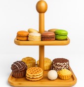 تصویر شیرینی خوری دو طبقه بامبو 