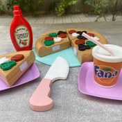 تصویر اسباب بازی پیتزا برشی مجموعه ۳۱ عددی 